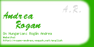 andrea rogan business card